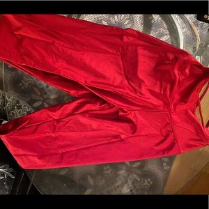 red workout leggings